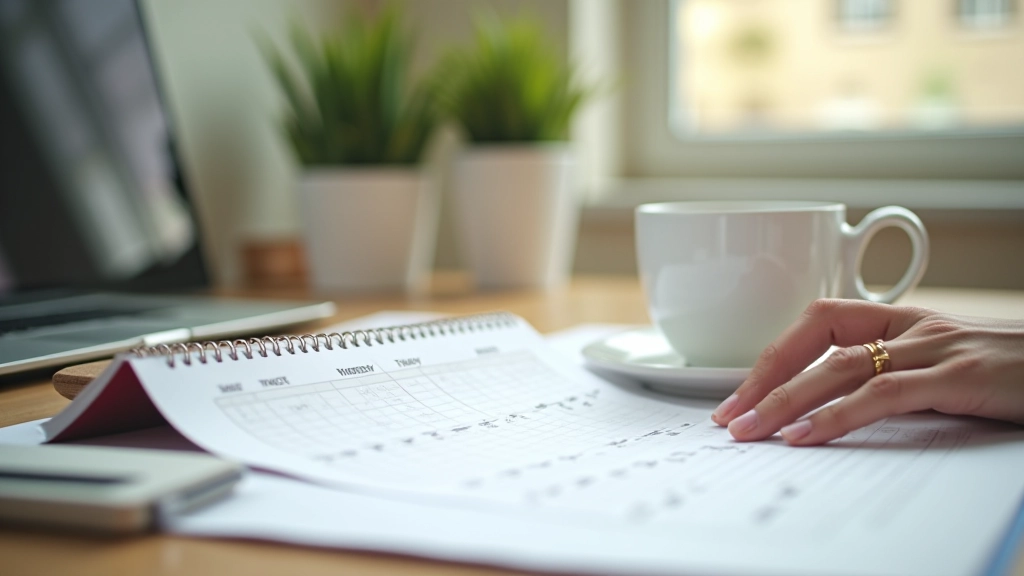 Modern workspace with productivity tools and organized desk